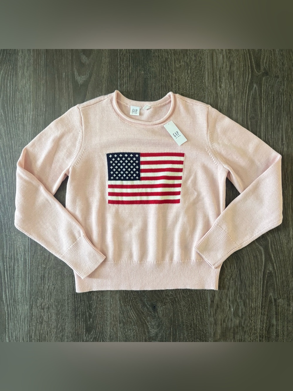 GAP Pink American Flag Sweater - Size 14-16 XXL NEW!